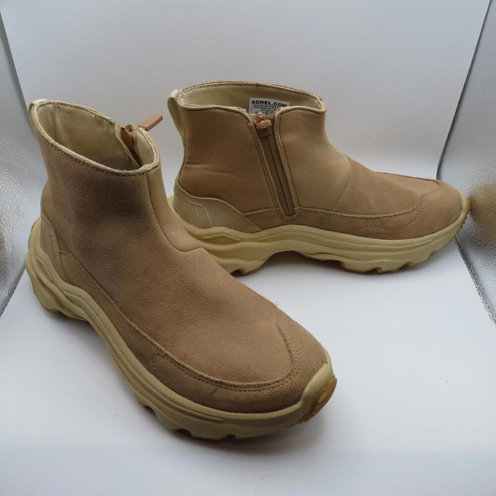 SOREL Kinetic Breakthru Acadia Waterproof Sneaker Boot Tawny Buff Womens US 7